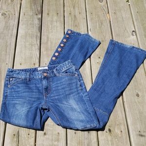 Free People Skylar buttoned flare jeans